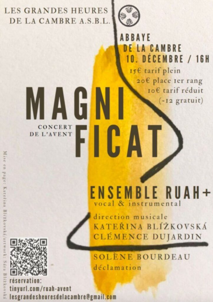 Affiche du concert Magnificat donné en décembre 2023 avec un programme sur le temps d'attente qu'est l'Avent